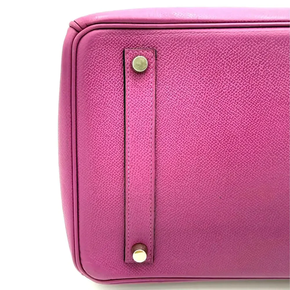 Birkin 35 Cyclamen Courcheval Leather with Palladium Hardware